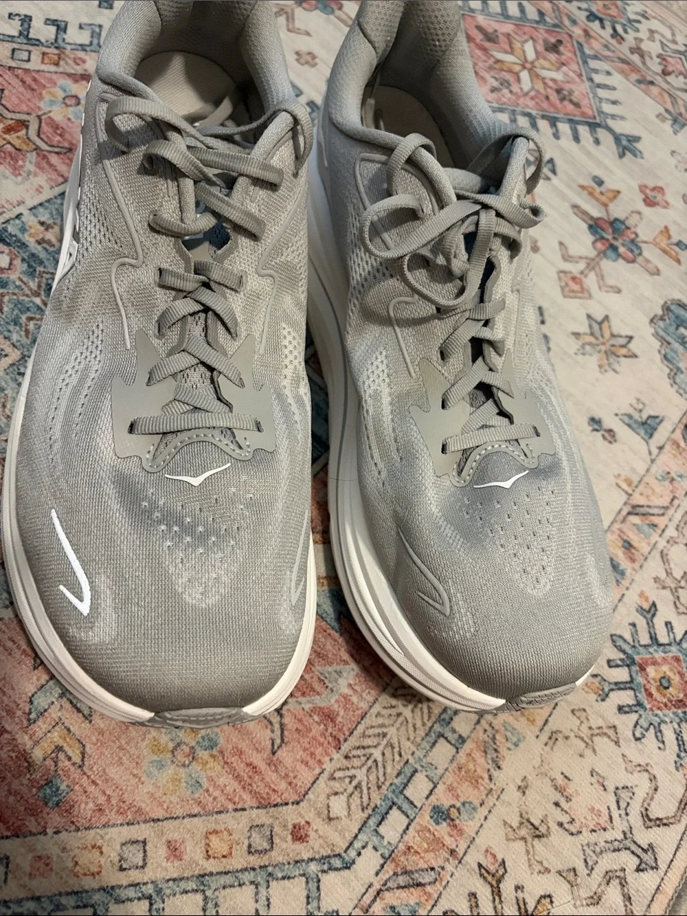 HOKA Clifton 10 Men’s Gray Running Shoes Athletic Sneakers size 12 2E